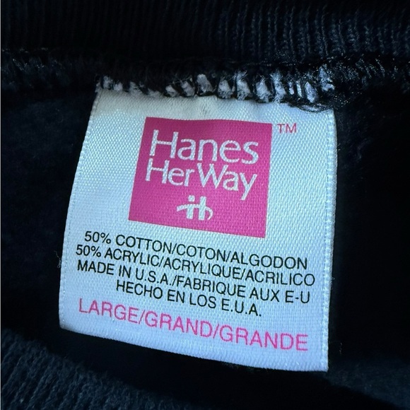Vintage Hanes Her Way Butterfly Sweatshirt – L – Made in USA - Picture 3 of 5